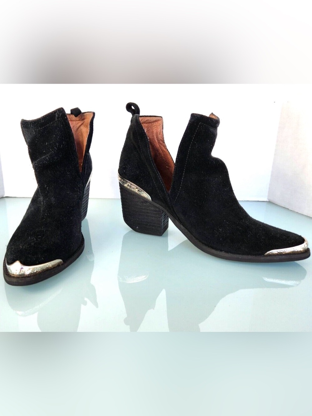 Jeffrey Campbell black suede boots 9.5m